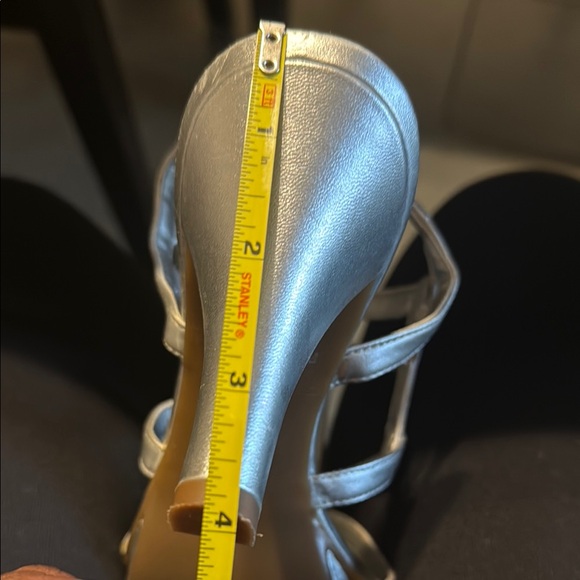 Naturalizer Silver Strappy Heels - Picture 7 of 7